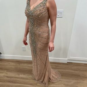 Nude formal dress